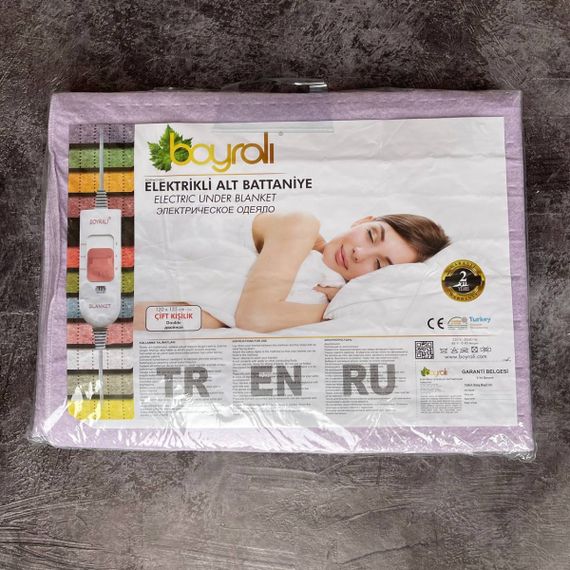 Електропростирадло однотонне BOYRALI Байка Туреччина 120x155 см 55210 бузкова | Зображення 8