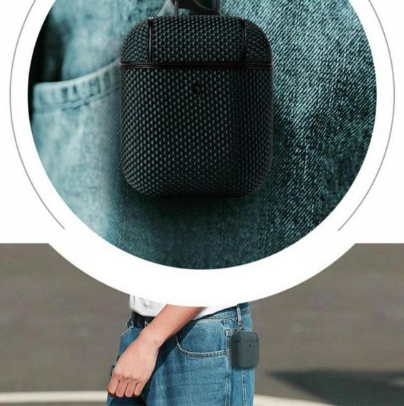 Чехол Primo Nylon для наушников AirPods (MMEF2) / AirPods 2 (MV7N2) - Black | Зображення 3
