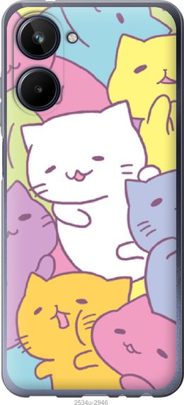 Чехол на Realme 10 Котики "2534u-2946-17620"