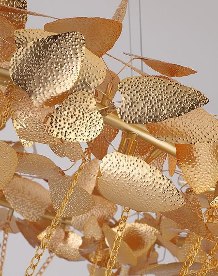 Люстра підвісна на 13 лампочок 26610 Золото 75-200х80х80 см. | Зображення 2