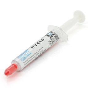 Паста термопровідна HY-410 2g, шприц, White, >1,42W/m-K, <0.262°C-in²/W, -30°≈280°, В'язкість -1K cPs, OEM Q20