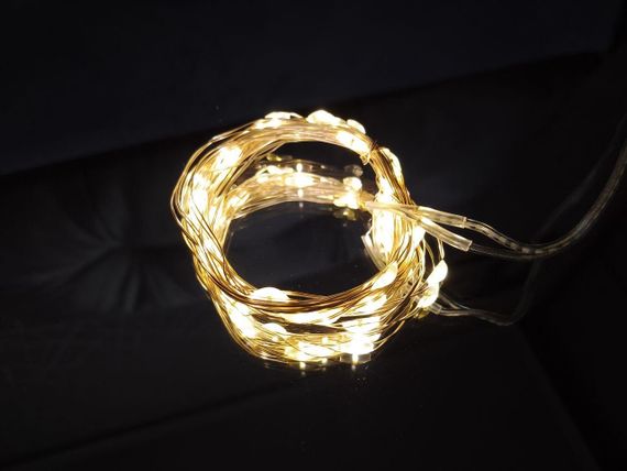 Гирлянда на батарейках "светодиодные капли" 3м, 30LED, теплый белый цвет | Зображення 1