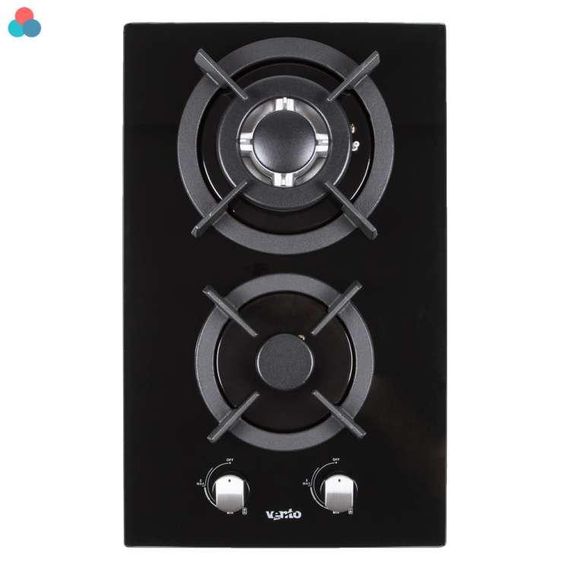 Варочная газовая панель две конфорки Ventolux HG320 RCEST (BK) 7 черное стекло