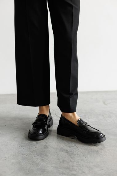 Лофери жіночі шкіряні 591619 Чорні 36 37 38 39 40 41 | Зображення 6