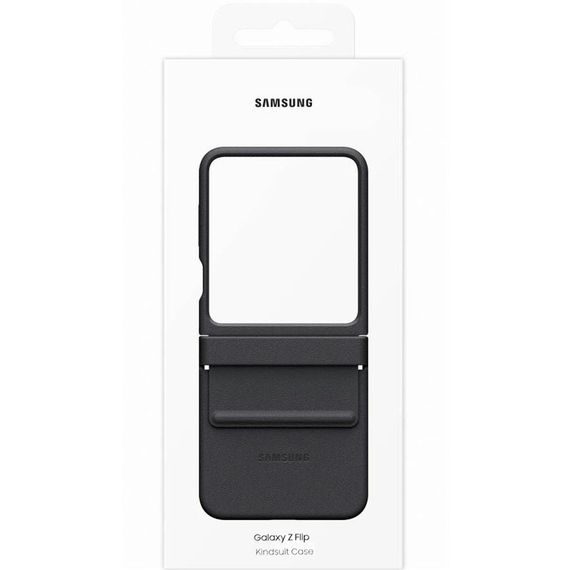 Кожаный чехол Leather Case (AAA) для Samsung Galaxy Z Flip6 Black | Зображення 4