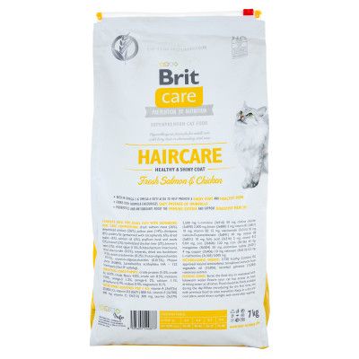 Сухой корм для кошек Brit Care Cat GF Haircare Healthy and Shiny Coat 7 кг (8595602540877) | Зображення 1