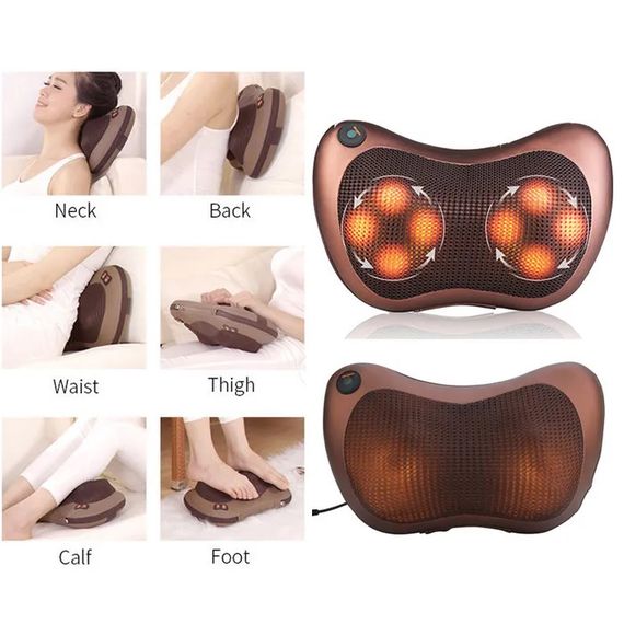 Массажная подушка для спины / Массажная подушка massage pillow 8028 / Подушка массажер WL-819 для спины | Зображення 2