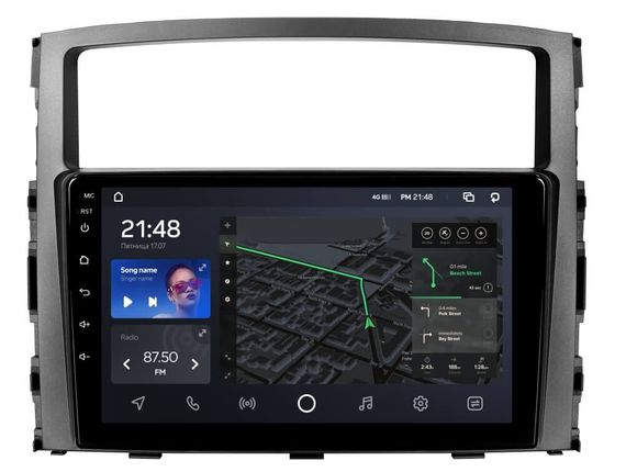 Штатна магнітола AMS T910 6+128 Gb Mitsubishi Pajero 4 V80 V90 2006-2014 (A)