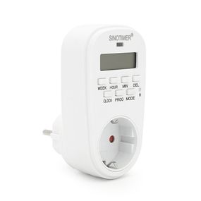 Розетка c цифровим тижневим таймером Sinotimer TM518, 16A, 3000W, 230V