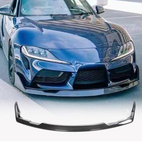 Накладка на передній бампер Lip (2022-2024, Карбон) для Toyota Supra 2019- рр