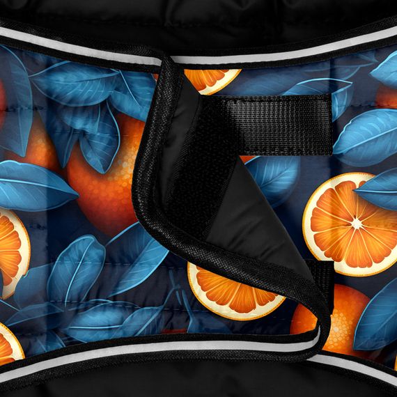 Курточка-накидка для собак WAUDOG Clothes, малюнок "Апельсини", L, А 41 см, B 58-70 см, С 42-52 см | Зображення 3