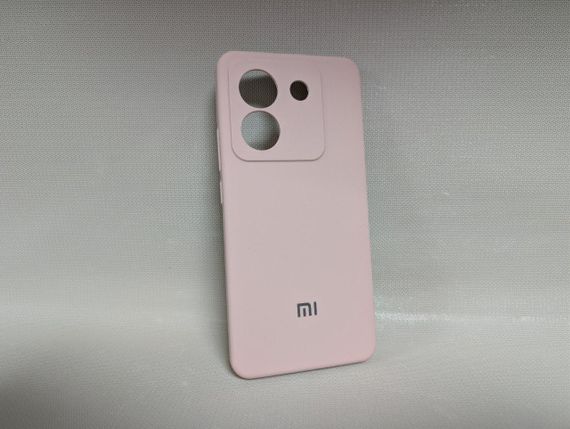 Чохол для Poco M7 Pro / Поко М7 Про, Lakshmi, з логотипом, м'який, протиударний, софт тач, пудровий