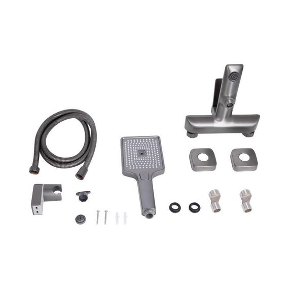 Змішувач для ванни Qtap Presto (з душовим гарнітуром) QTPRE259GRP45584 Gunmetal Black | Зображення 6