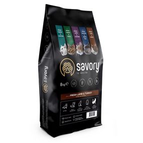 Корм сухий Savory Adult Cat Sensitive Digestion Fresh Lamb and Turkey для котів з чутливим травленням зі свіжим ягням та інд