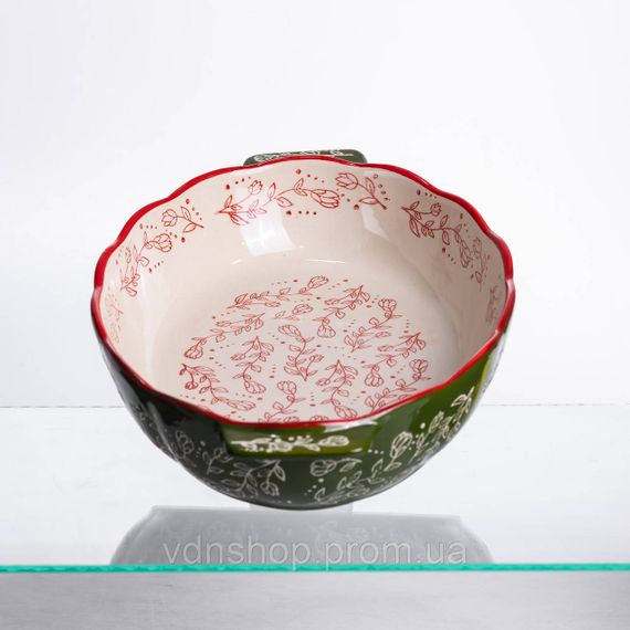 Форма для запекания Vintage 35×22×5 (см) овальная с ручками Зеленая HM05-03 | Зображення 5