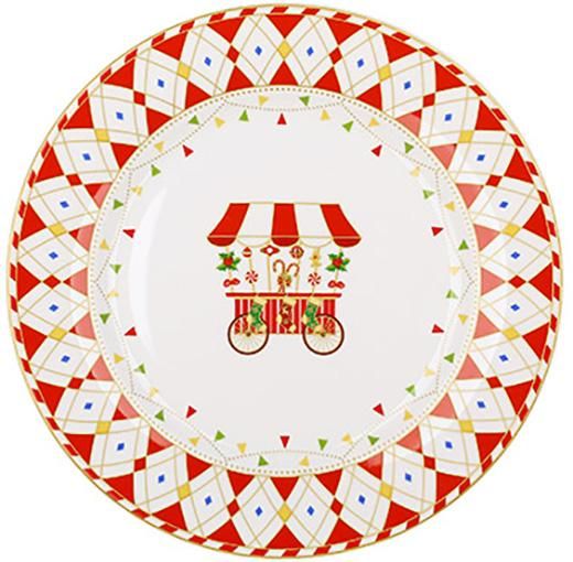 Набір 4 десертні тарілки "Зимова Казка" Ø19см, порцеляна | Зображення 1
