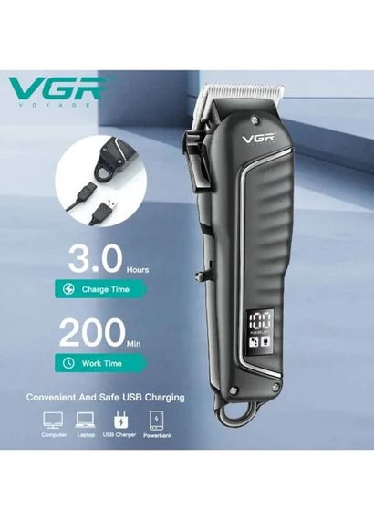Профессиональная машинка для стрижки VGR V-683 для волос и бороды | Зображення 4