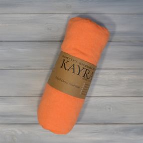 Простирадло 200х220+25 см трикотаж на резинці Оранжеве