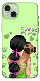 Чохол з картинкою Love my dog для Apple iPhone 15 Plus (6.7")