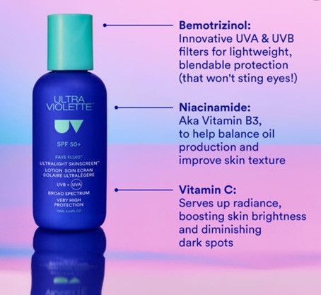 Флюід-санскрин для обличчя Ultra Violette Fave Fluid SPF 50+ Lightweight Fragrance Free Skinscreen 15 мл | Зображення 3