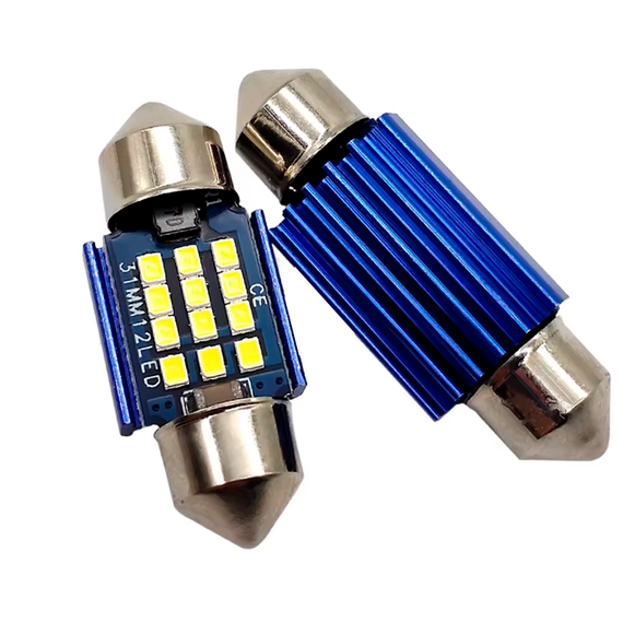 Автолампа Festoon, цоколь C5W, 2016 х 12 smd, обманка, 31 мм, білий, 9-24 В | Зображення 2