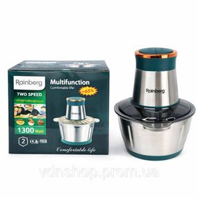 Блендер стационарный Rainberg RB-2202 измельчитель кухонный 1300W чаша металлическая на 2л чоппер HP-48