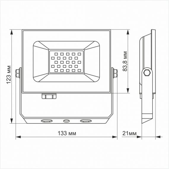 LED прожектор TITANUM TLF206 20W 6000K | Зображення 1