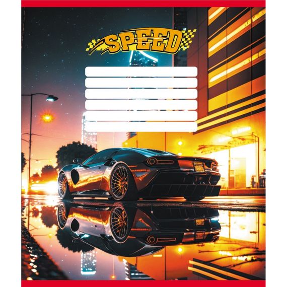 Зошит учнівський "Нічні вогні" 012-520156L-4 в лінію, 12 аркушів