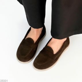 Класичні замшеві лофери гіркий колір Шоколад виробництво Україна