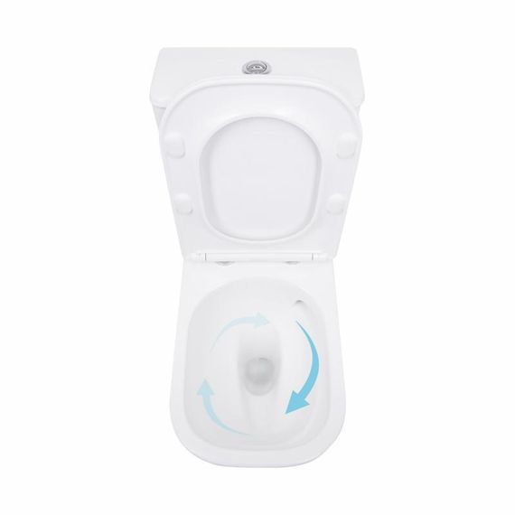 Унитаз напольный Qtap Aquarius Ultra Quiet 620×355×790 мм с сиденьем Soft-close, White QTAQAW27W49262 | Зображення 5