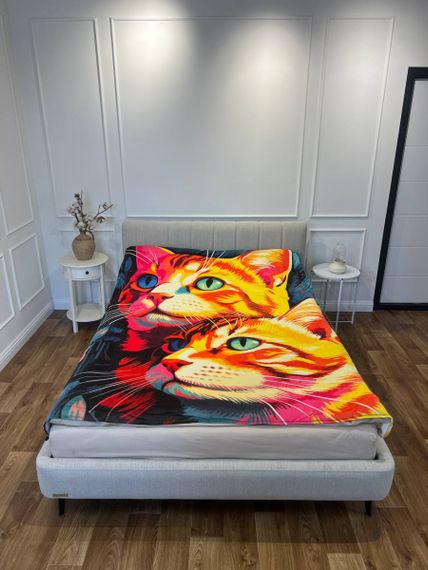 Плед 3D Картина котиків 13453 135х160 см | Зображення 3