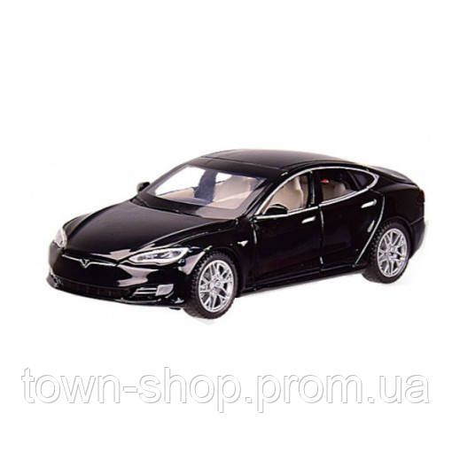 Машинка инерционная "Tesla Model S" Автопром 6614 1:32 (Черный)