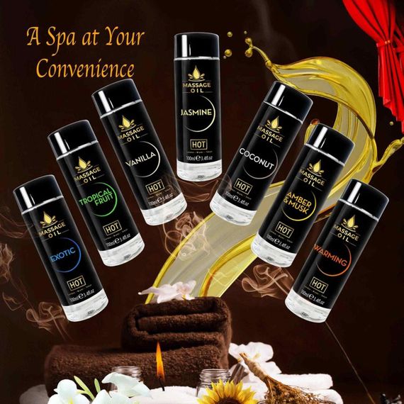 Разогревающее массажное масло HOT Massage Oil Warming, 100 мл Sex Aura | Зображення 1