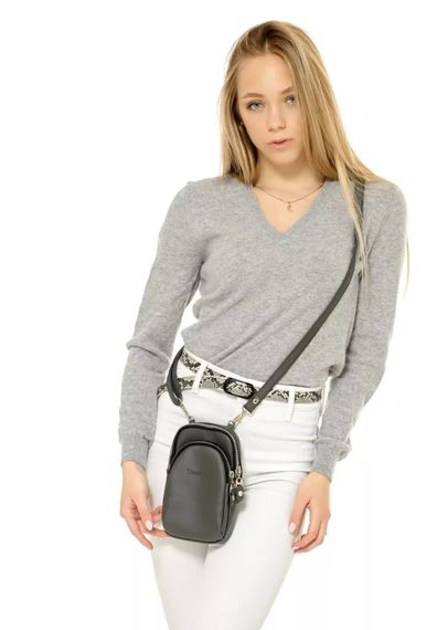 Жіноча сумка Sambag Modena графітова 19 х 11 х 3 см (96093009) | Зображення 4