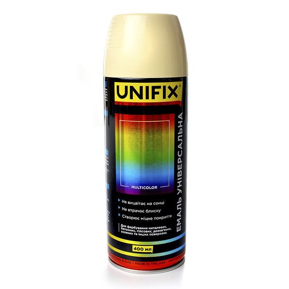 Емаль універсальна акрилова RAL1001 бежевий глянець 400 мл UNIFIX 951014