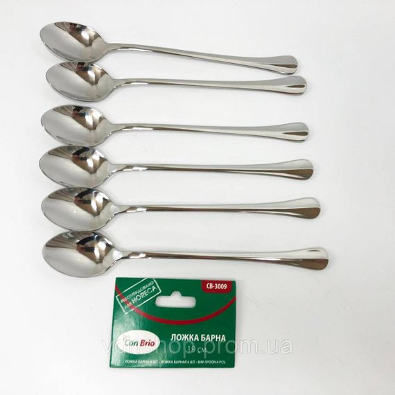 Набор барных ложек Con Brio CB-3009 6 шт GU-62 | Зображення 6