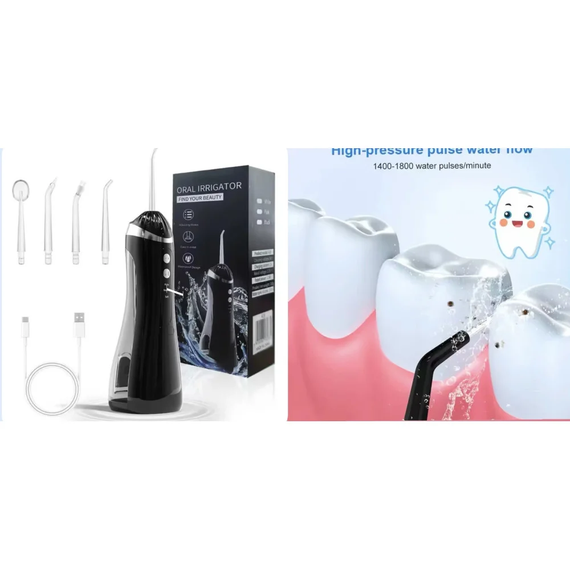Іригатор портативний Waterpik Cordless Advanced Water Flosser Black WP-562 | Зображення 3