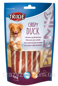 Ласощі для собак Trixie Crispy Duck з качкою та сиром'ятною шкірою 100 г 31705