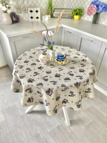Скатертина гобеленова EDEN465B Limaso, Ø140, Кругла, Повсякденний, Без люрексу, 75% поліестер, 22% бавовна, 3% акрил, Гобелен