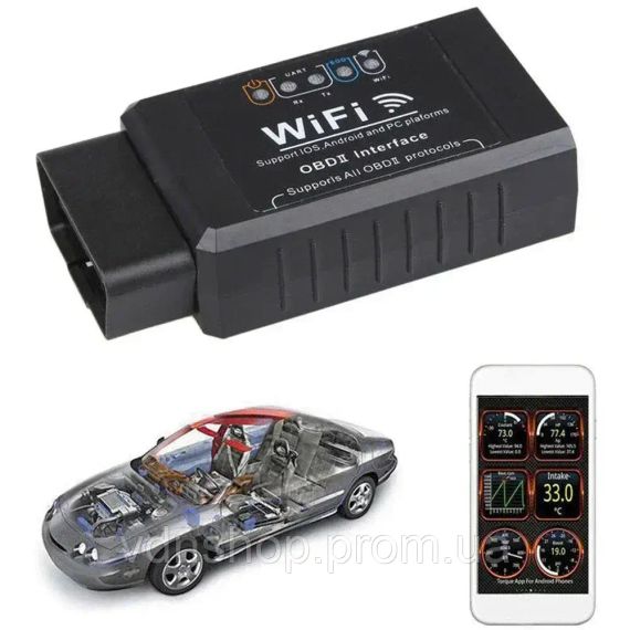 Сканер для діагностики автомобіля OBD2 ELM327 WI-FI | Зображення 2