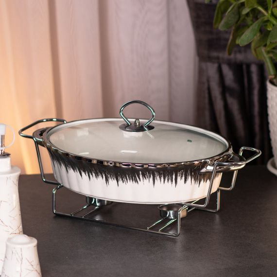 Мармітниця 2 л настільна овальна з кришкою | Зображення 1