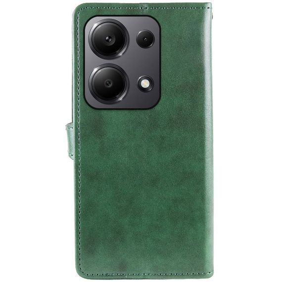 Шкіряний чохол-книжка GETMAN Gallant (PU) для Xiaomi Redmi Note 13 Pro 4G / Poco M6 Pro 4G Зелений | Зображення 2