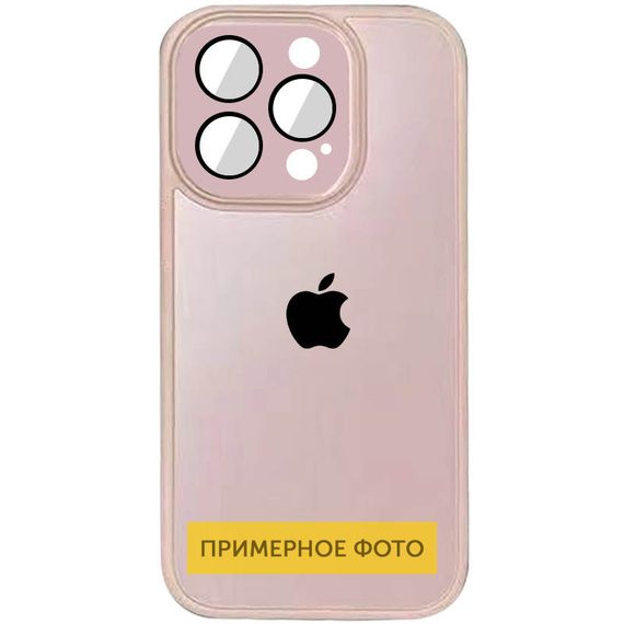 Чохол TPU+Glass Sapphire Midnight для Apple iPhone 13 (6.1") Загартоване скло, Рожевий/Pink Sand