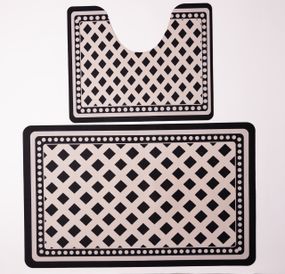 Набір килимків для ванної та туалету Black&White 50*80 / 40*50 см Yiwu HP-42-175