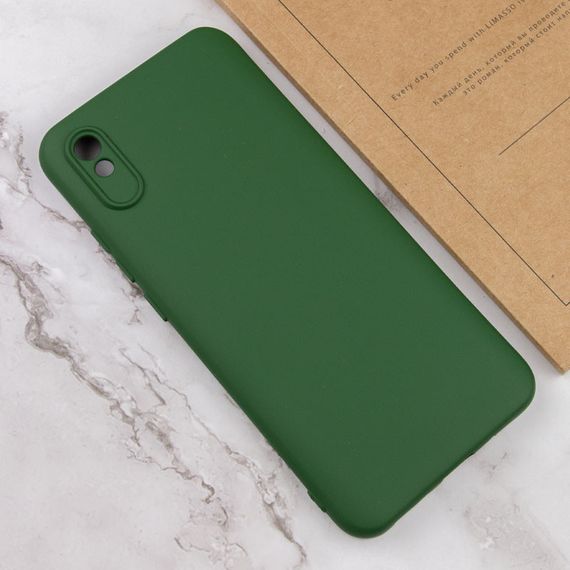 Чехол Silicone Cover Lakshmi Full Camera (A) для Xiaomi Redmi 9A Full camera, Зеленый / Dark Green | Зображення 3
