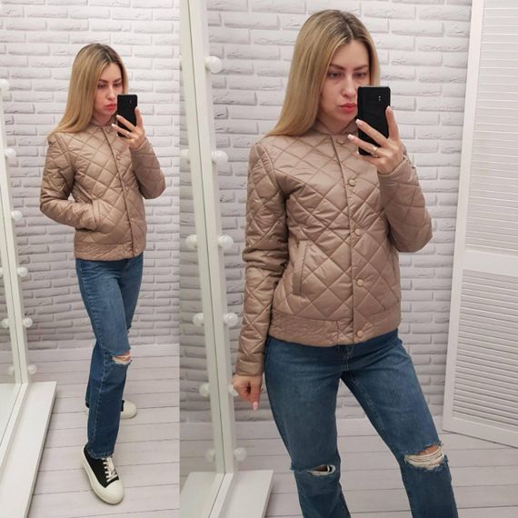 Куртка з ефектом стьобання, арт.310, кава з молоком | Зображення 6