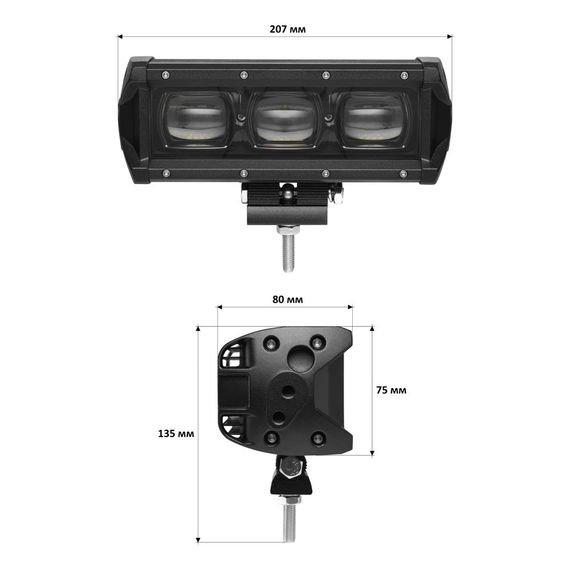 Світлодіодна фара-люстра StarLight 30watt 10-30 V IP68 (lsb-lens-30W)