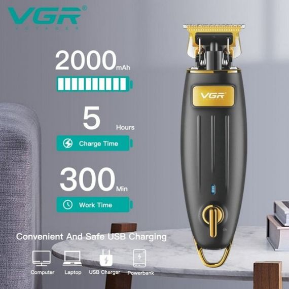 Комплект VGR 2 в 1 V-197 - Професійна акумуляторна машинка для стрижки волосся та тример (46250-V-197&995_839) | Зображення 2