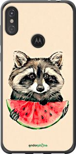 Чохол на Motorola One Power Єнотик з кавуном "4605t-1588-2448"