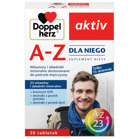 Doppelherz A-Z - 23 вітаміни та мінерали для чоловіків - комплексна підтримка енергії, імунітету, чоловічої сили та витривалості
